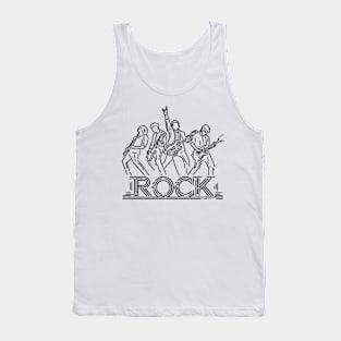 ROCK band black line art Tank Top